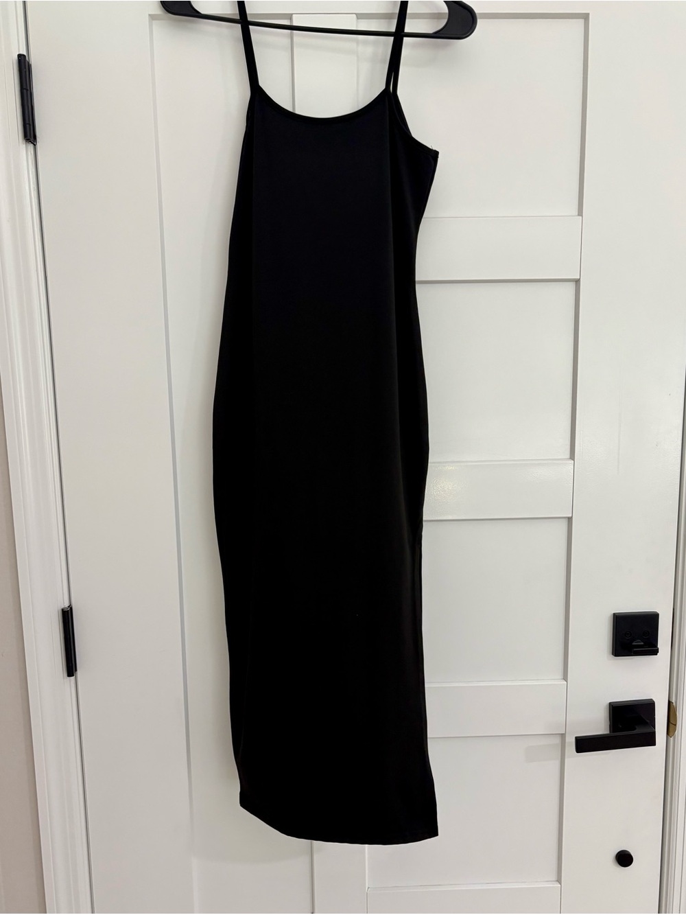 SHEIN Black Maxi Slip Dress with Spaghetti Straps